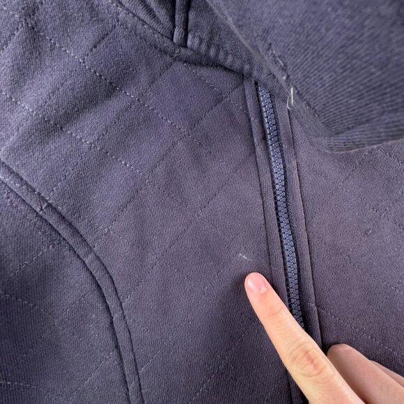 The North Face Purple Fuzzy Fleece Lined Jacket Small Full Zip Long W/ Pockets - Picture 10 of 16